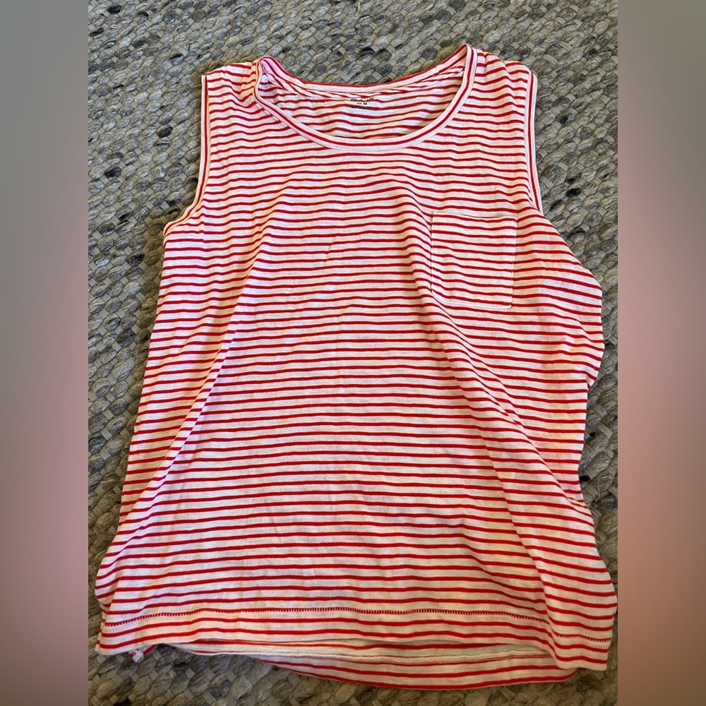 MADEWELL sandberg striped pocket muscle tank